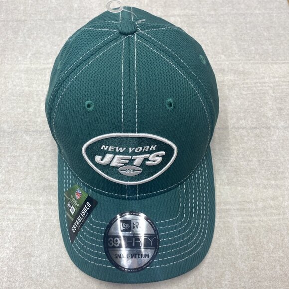 New York Jets Cap New Era NFL 100 Fitted S/M Hat Embroidered Logo Football - Picture 14 of 16